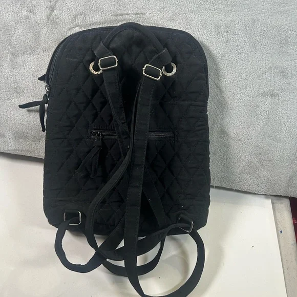 Vera Bradley quilted black backpack - Picture 2 of 12